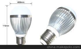 【【周年庆促销】高光效LED球泡灯 5W 足功率LED灯泡12元起】价格,厂家,图片,LED球泡灯,深圳市华明城光电-