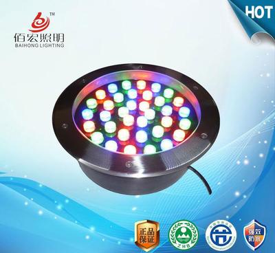 厂家直销佰宏照明圆形LED地埋灯24W36W单色 七彩内控 DMX512外控埋地射灯园亭亮化图片_高清图_细节图-中山市古镇佰宏照明电器厂